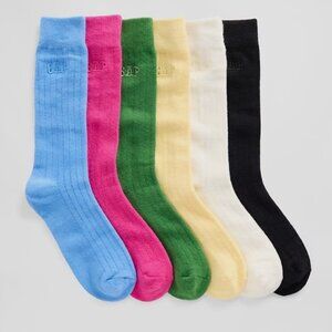 NWT The Gap CashSoft Logo Crew Socks Gift Set (7-Pack)